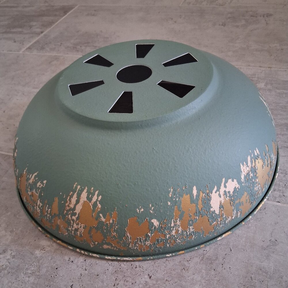 GOLDEN LIGHTING PAINTED TEXTURED GALVANIZED STEEL CEILING LIGHT SHADE NEW